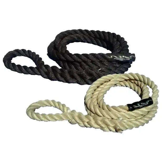 Poly Dacron Outdoor Climbing Ropes w/ Rest Grips / 15 Foot / Brown at Wolverine Sports