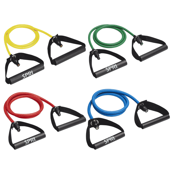 Spri braided xertube discount resistance band exercise cords