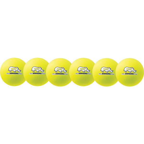 Neon Yellow Rhino Skin Dodgeball Set