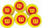 Wilson US Open Yellow & Red Foam Balls (Pack of 6)
