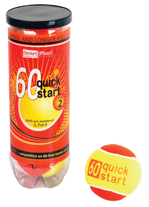Quick Start 60 Tennis Balls - Can of 3