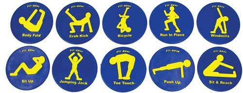 Exercise Fitness Spots - 9" (Set of 10)
