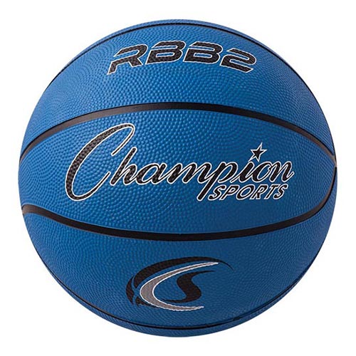  Champion Sports Rubber Basketballs- Junior 27.5 - Size 5 - Bllue