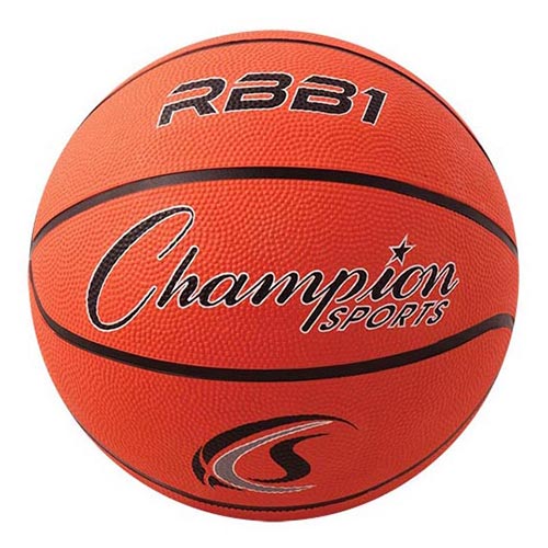 Champion Sports Rubber Basketballs - Official 29.5 - Size 7 - Orange