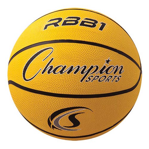 Champion Sports Rubber Basketballs - Official 29.5 - Size 7 - Yellow