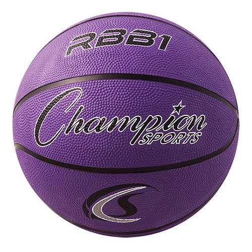 Champion Sports Rubber Basketballs - Official 29.5 - Size 7 - Purple