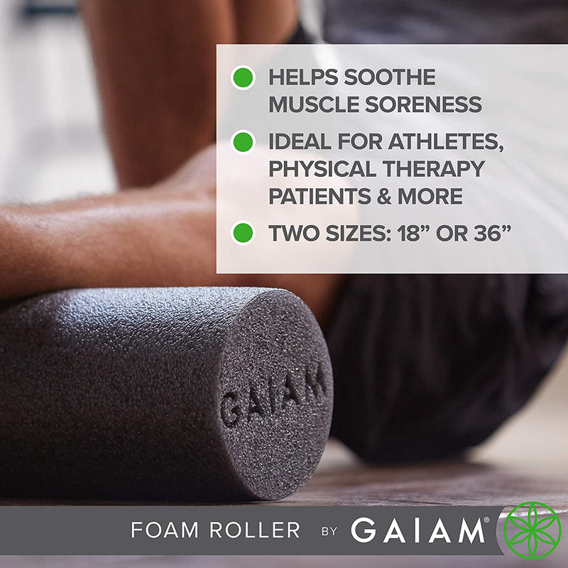 Gaiam Restore High Density Foam Roller, 18-in