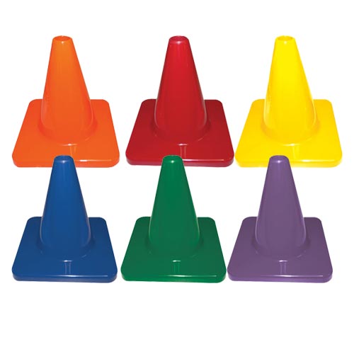 Rainbow Cones, 6 Colors, 12 Cones