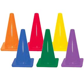 12 inch traffic cones - Rainbow Set of 6