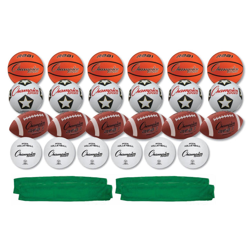 Multi-Sport Rubber Ball Packs - 28 Pieces