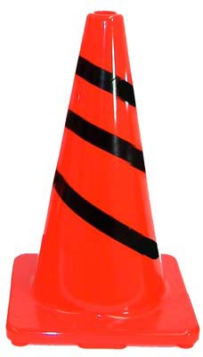 18 inch Heavy-Duty Striped Cone