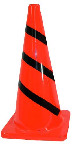 28 inch Heavy-Duty Striped Cone