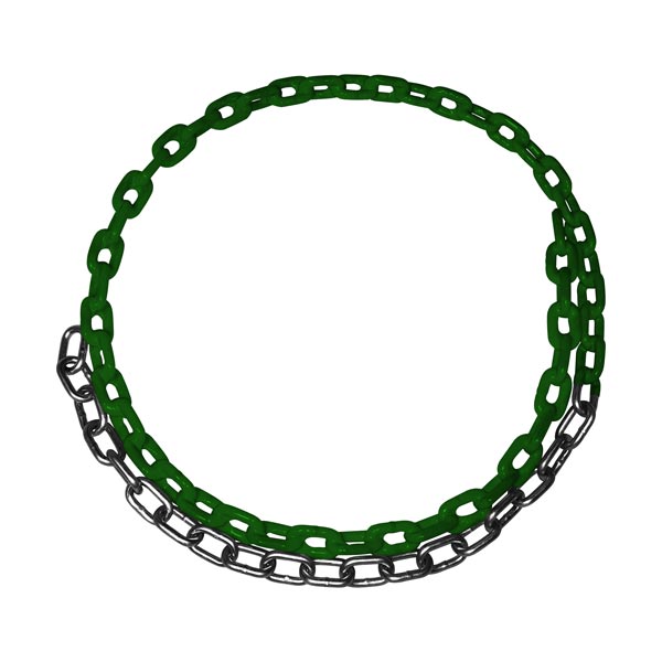 Green 8.5' Coated Swing Chain