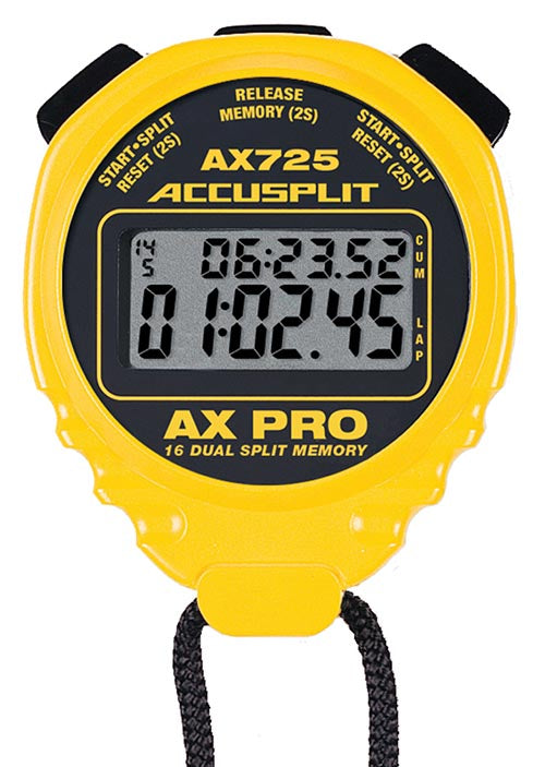 Yellow ACCUSPLIT AX725 Pro Timer