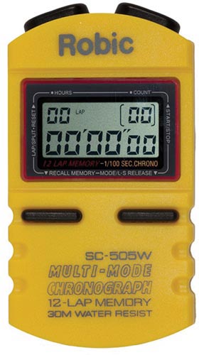 Yellow Robic SC505W 12 Memory Timer