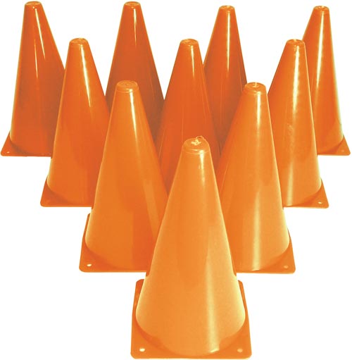 Orange 9" Drill Cones