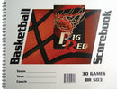Big Red Basketball Scorebook - 15 Players / 30 games