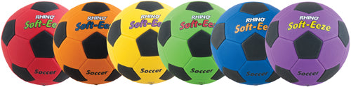 Champion Sports Rhino Soft-Eeze Soccer Balls - Size 4 (8" Dia.) (Set of 6)