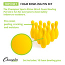 Champion Sports Foam Bowling Pin Set