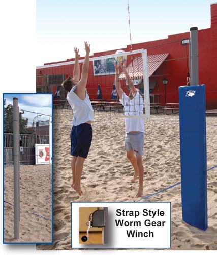Match Point Competition Outdoor Volleyball System - Complete - Royal